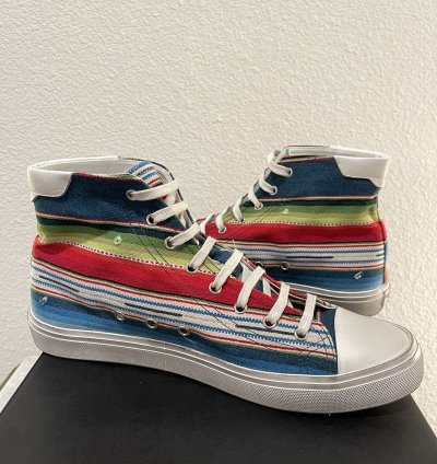 Saint Laurent Paris Ysl Multicolor High Top Sneakers Shoes
