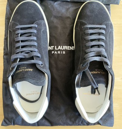 Saint Laurent Sl 06 Black Suede Sneakers
