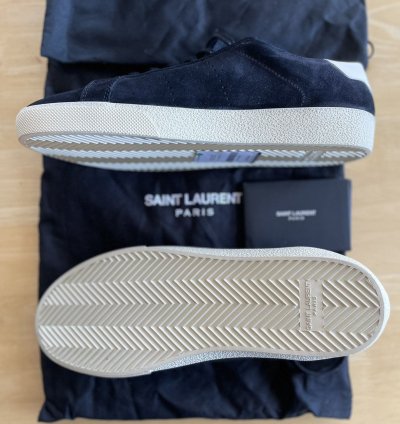 Saint Laurent Sl 06 Black Suede Sneakers