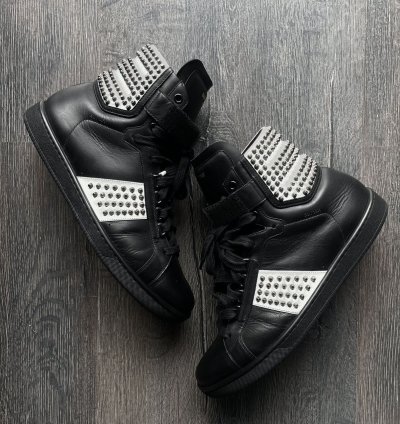 Saint Laurent Sl 14h Black Studded Strap By Hedi Slimane