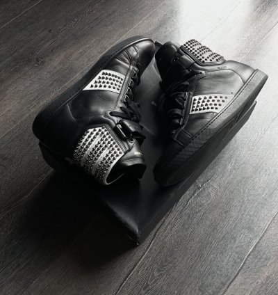 Saint Laurent Sl 14h Black Studded Strap By Hedi Slimane