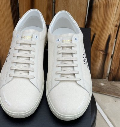 Saint Laurent Sl06 Court Canvas Signature Sneaker