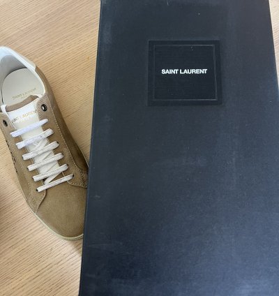 Saint Laurent Sl06 Suede Soho Desert Tan Nib Sz 42