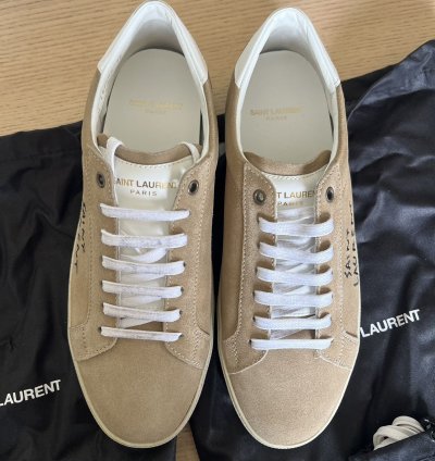 Saint Laurent Sl06 Suede Soho Desert Tan Nib Sz 42