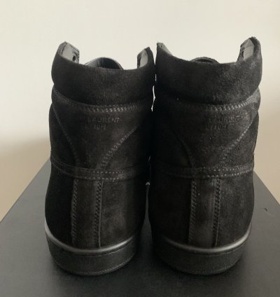 Saint Laurent Sl10 High-top Black Suede Sneaker