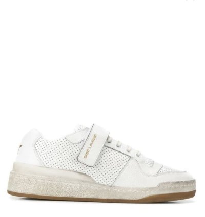 Saint Laurent Sl24 Worn-effect Sneakers