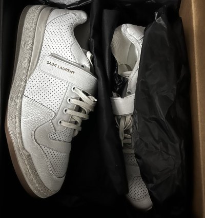 Saint Laurent Sl24 Worn-effect Sneakers