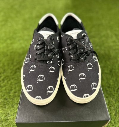 Saint Laurent Ss14 Bloodluster Shoes Sz 11 Blk Aop New Box
