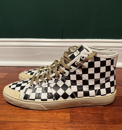 Saint Laurent Ss16 Checkered Sneakers Sz 12 brand New