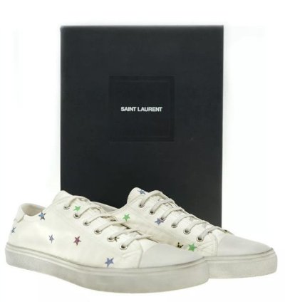 Saint Laurent Star Low Top Canvas Sneaker New 43