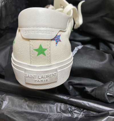 Saint Laurent Star Low Top Canvas Sneaker New 43