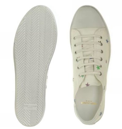 Saint Laurent Star Low Top Canvas Sneaker New 43