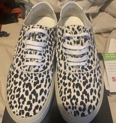 Saint Laurent Venice Babycat Print Leopard Sz 9