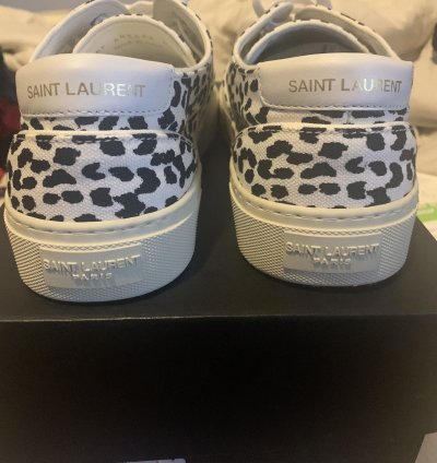 Saint Laurent Venice Babycat Print Leopard Sz 9