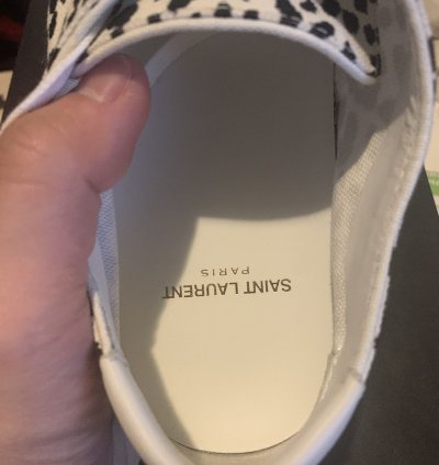 Saint Laurent Venice Babycat Print Leopard Sz 9