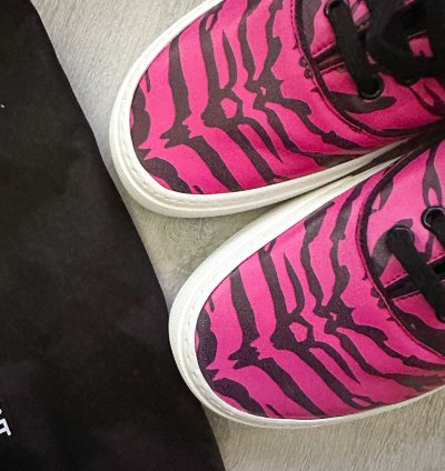 Saint Laurent Venice Low Leather Zebra Sneaker