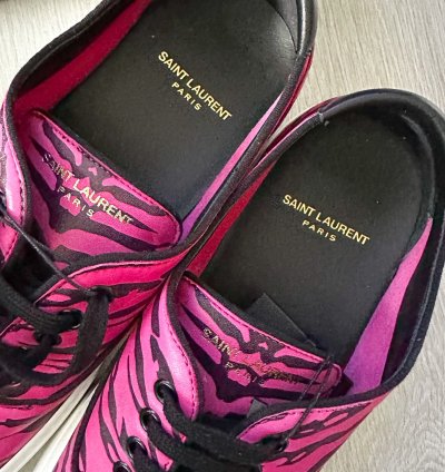 Saint Laurent Venice Low Leather Zebra Sneaker