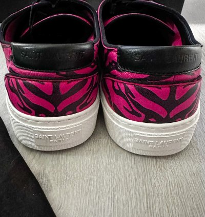 Saint Laurent Venice Low Leather Zebra Sneaker