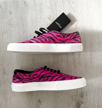 Saint Laurent Venice Low Leather Zebra Sneaker