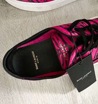 Saint Laurent Venice Low Leather Zebra Sneaker