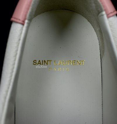 Saint Laurent White Canvas Andy Low Top Sneakers