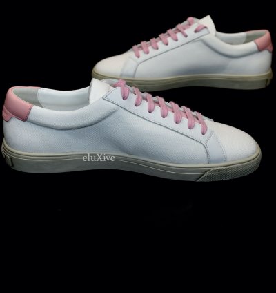 Saint Laurent White Canvas Andy Low Top Sneakers