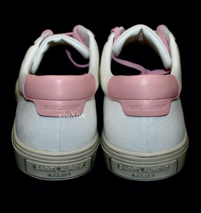 Saint Laurent White Canvas Andy Low Top Sneakers