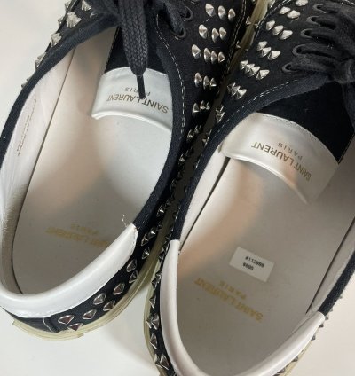 Saint Laurent Ysl Studded Low Trainers Sneakers Vu 377373