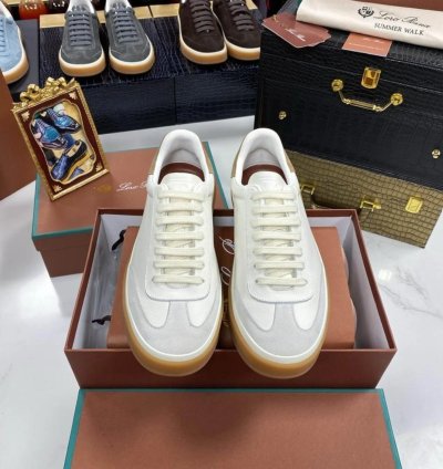Loro Piana Tennis Walk Sneaker white