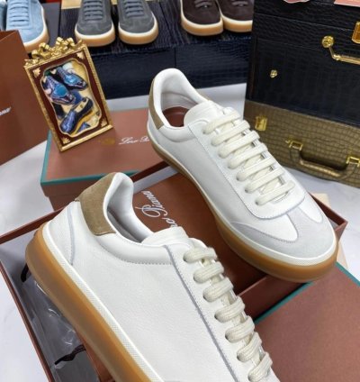 Loro Piana Tennis Walk Sneaker white