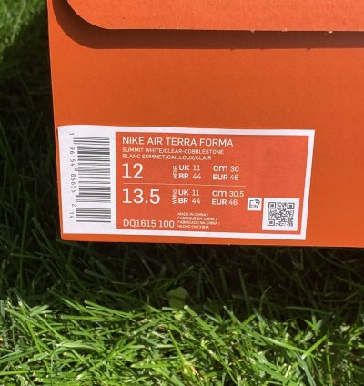 Size 12 - Nike Off White Terra Forma Summit White