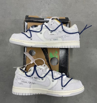 Size 8 5 - Nike Dunk Low Off-white Lot 18 Suede New Ds