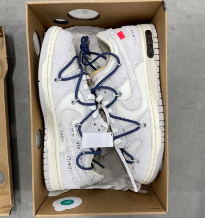 Size 8 5 - Nike Dunk Low Off-white Lot 18 Suede New Ds