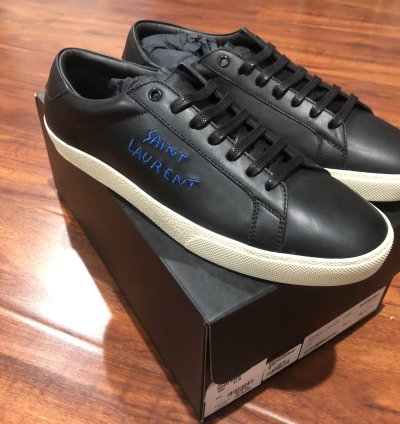 Sl 06 Black Leather Low Top Sneakers