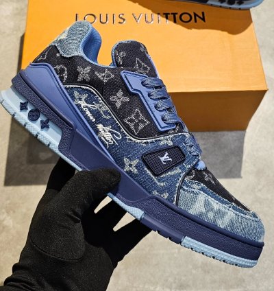 Iv Trainer Sneaker blue Black Denim Monogram