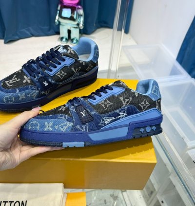 Iv Trainer Sneaker blue Black Denim Monogram