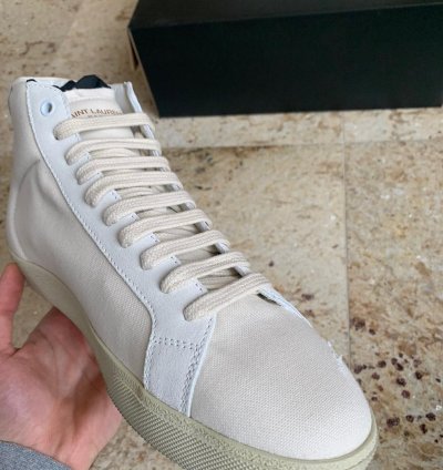Sl06 20 Embroidered Logo Sneakers In Panna Milk