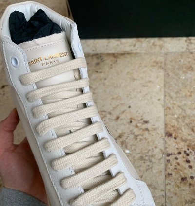 Sl06 20 Embroidered Logo Sneakers In Panna Milk