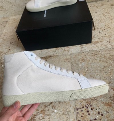 Sl06 20 Embroidered Logo Sneakers In Panna Milk