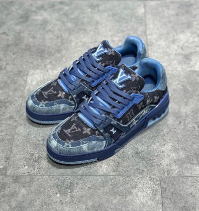 Iv Trainer Sneaker blue Black Denim Monogram
