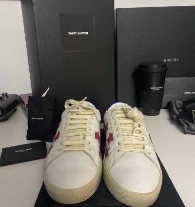 Star Print Leather Sneaker