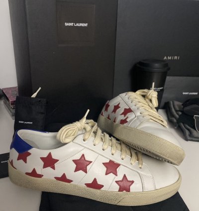Star Print Leather Sneaker