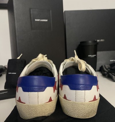 Star Print Leather Sneaker