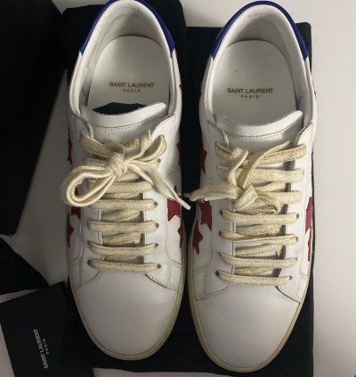 Star Print Leather Sneaker