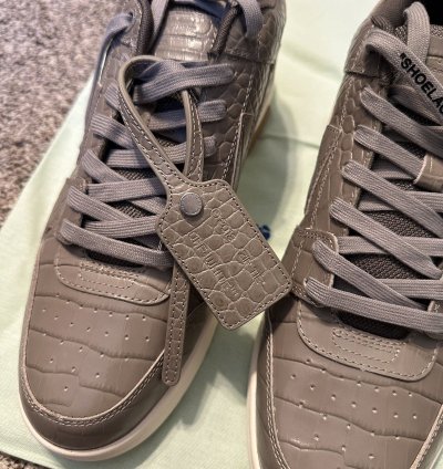 Us 11 Off-white Out Of Office Crocodile Print Specials Grey