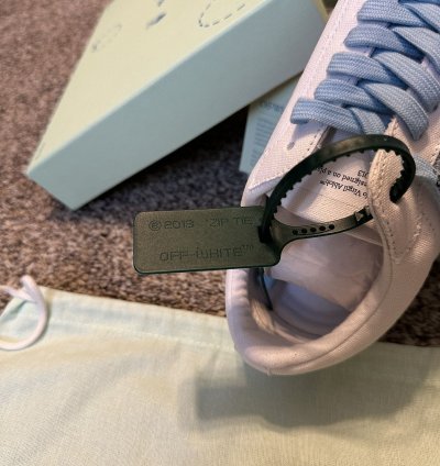 Us 8 Off-white Vulcanized Low Canvas White Light Blue
