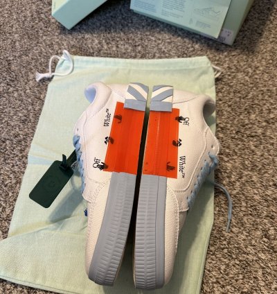 Us 8 Off-white Vulcanized Low Canvas White Light Blue