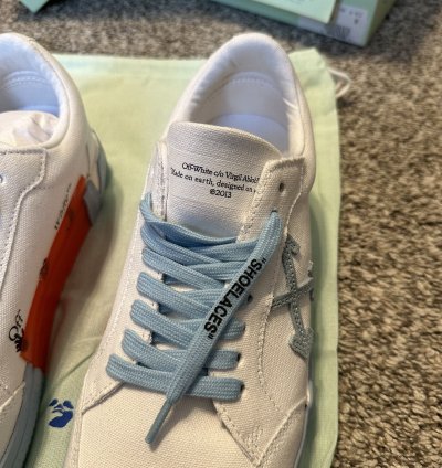 Us 8 Off-white Vulcanized Low Canvas White Light Blue