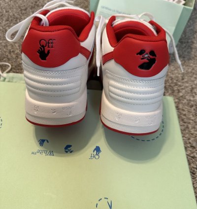 Us 9 Off-white Out Of Office Calf Leather White Red