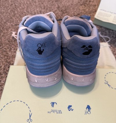 Us 9 Off-white Out Of Office Vintage Suede Light Blue